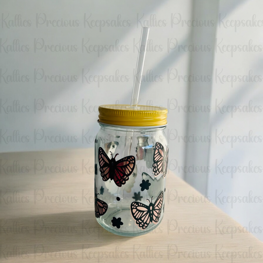 Butterfly Glass Jar