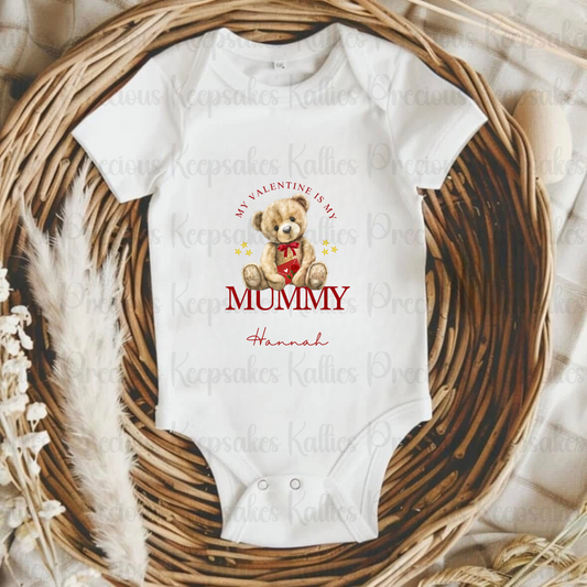 Red Bear - My Mummy Is My Valentines Vest